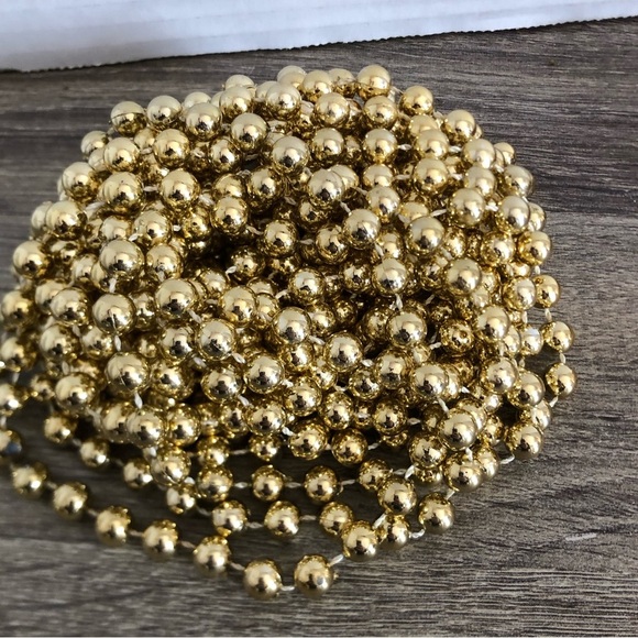 Vtg Gold Beaded Tree Garland - Picture 4 of 7